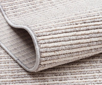 Custom Textured Runner Rug, Neutral Boho Fringe Area Rug, Modern Entryway Decor