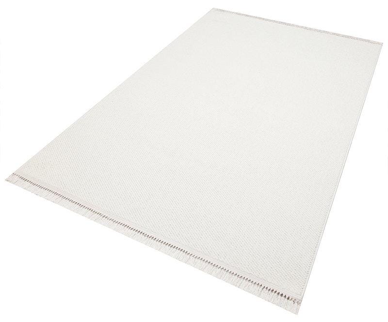 Custom Textured Runner Rug, Neutral Cream Boho Hallway, Modern Entryway Fringe
