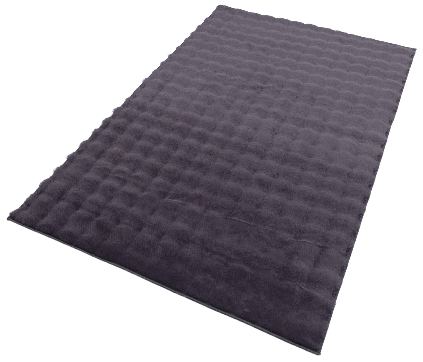 Gray Soft Fur Rug: Soft Washable Plush Carpet