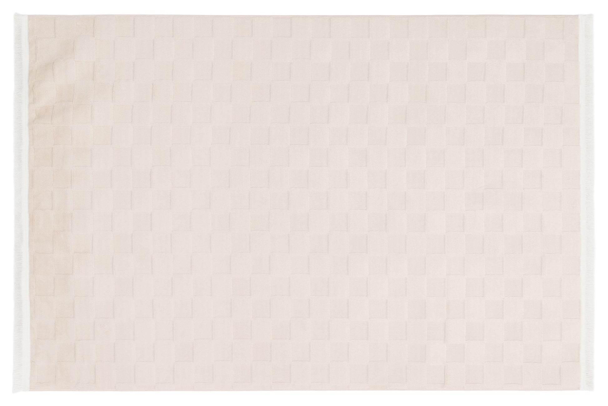 Beige Soft Fur Rug: Soft Washable Plush Carpet