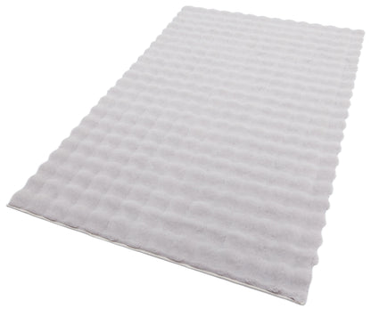 Silver Soft Fur Rug: Soft Washable Plush Carpet