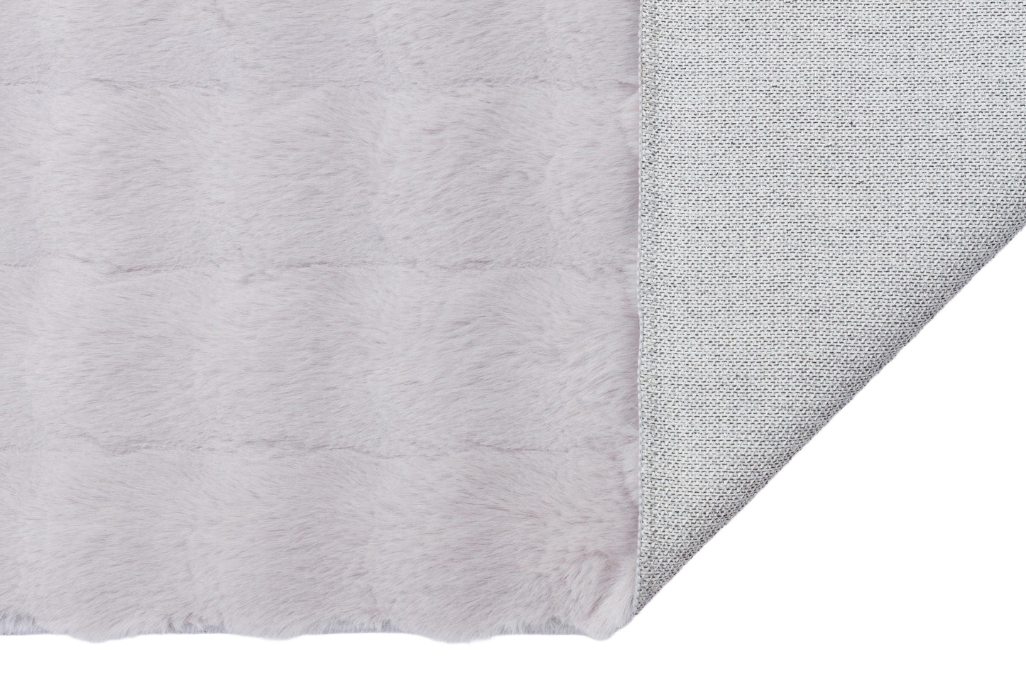 Silver Soft Fur Rug: Soft Washable Plush Carpet