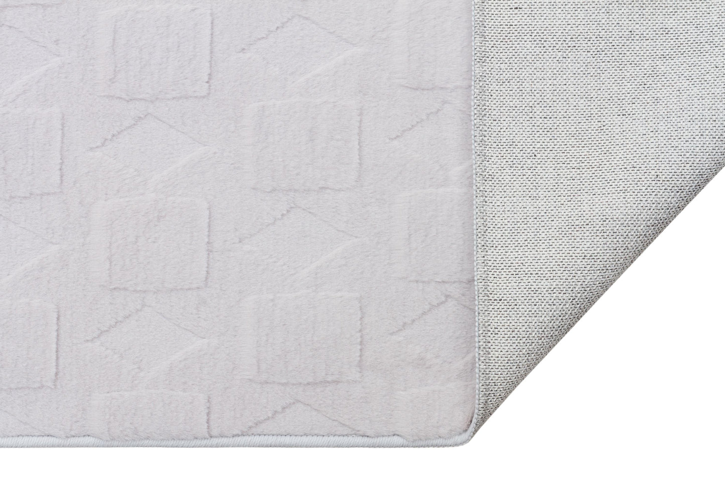 Silver Soft Fur Rug: Soft Washable Plush Carpet