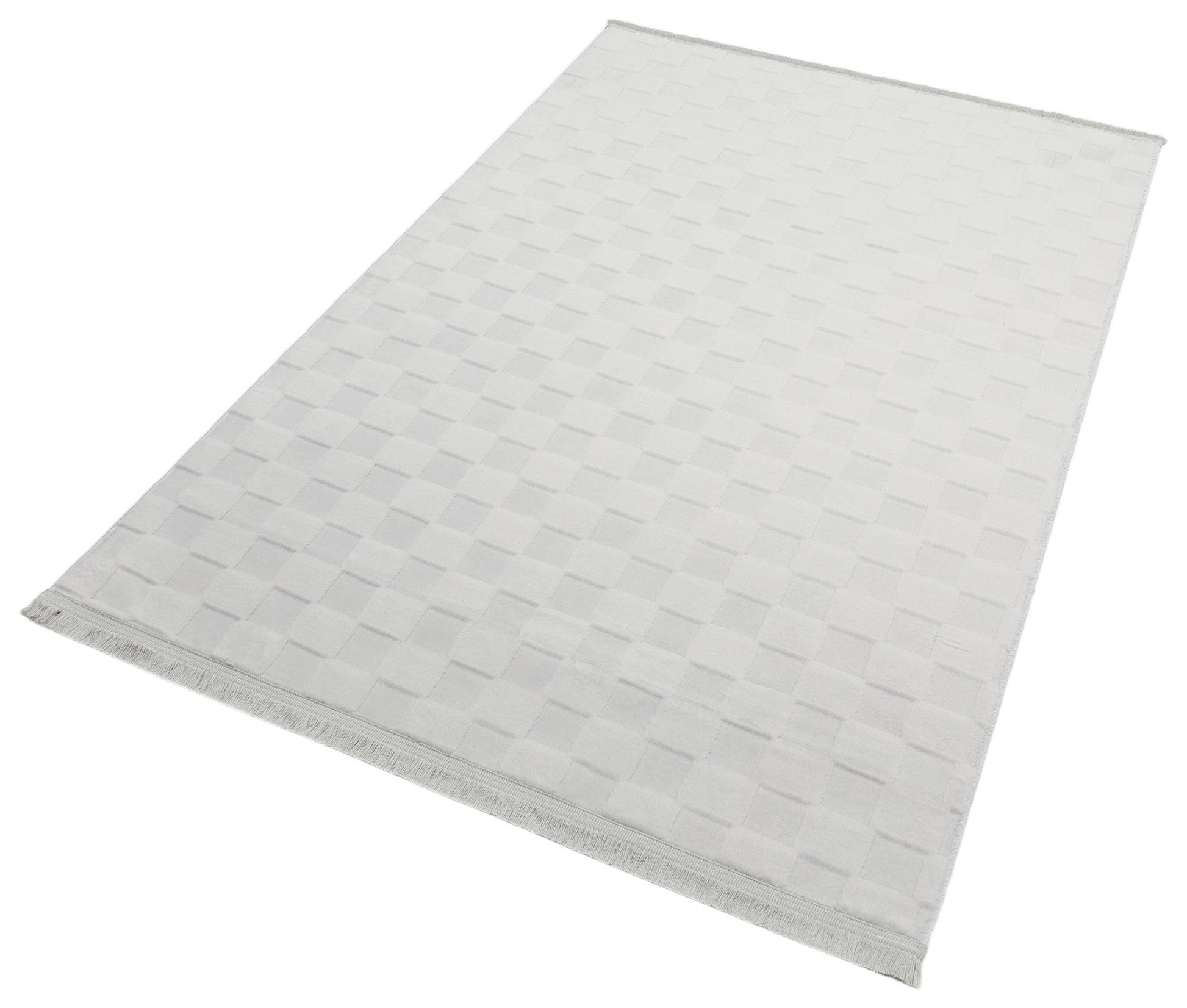 Silver Soft Fur Rug: Soft Washable Plush Carpet
