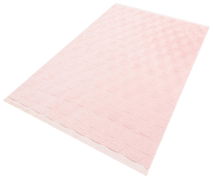 Pink Soft Fur Rug: Soft Washable Plush Carpet