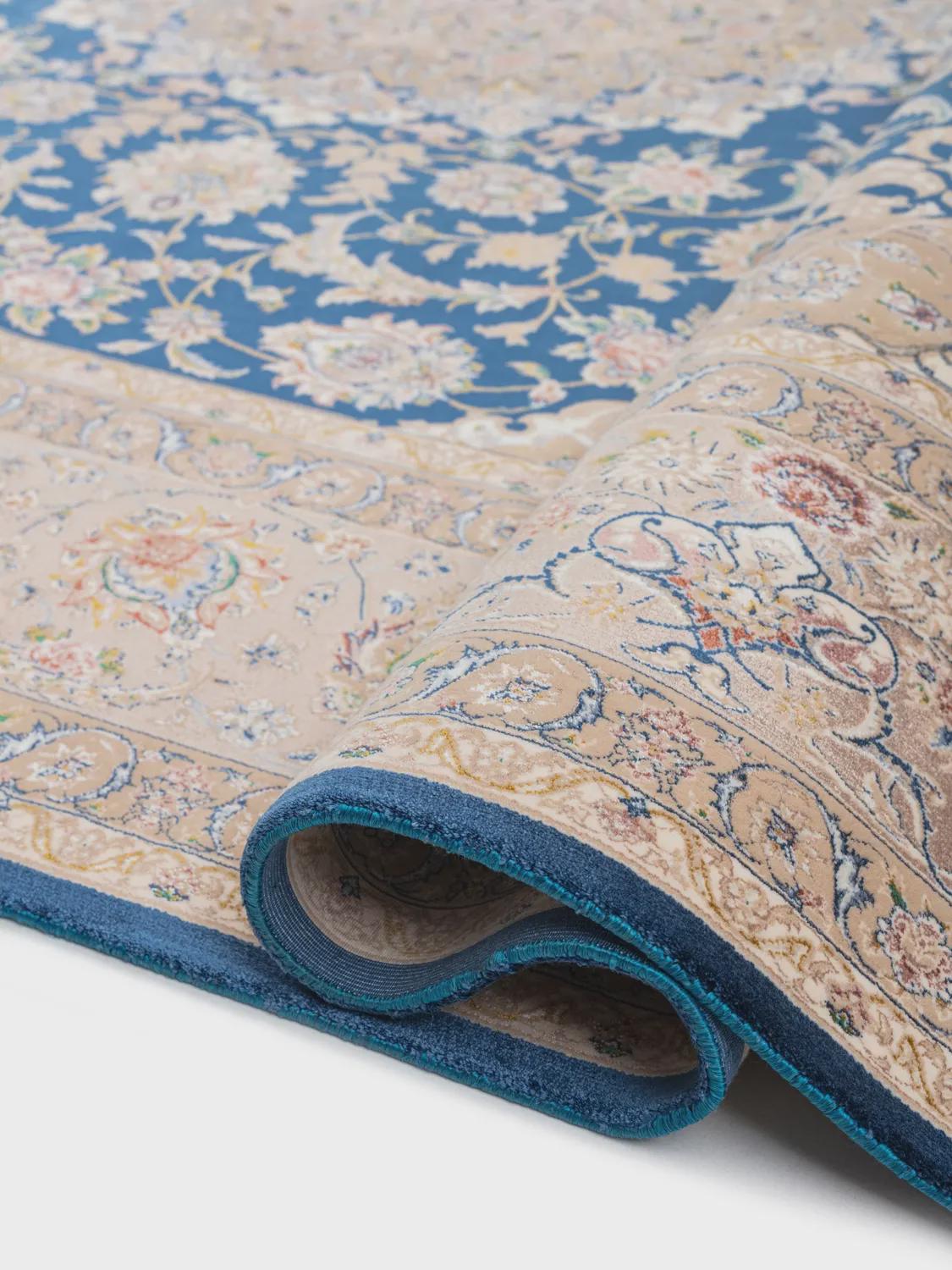 7x10 ft, Fine Turkish Silk Rug with Handmade Fringes