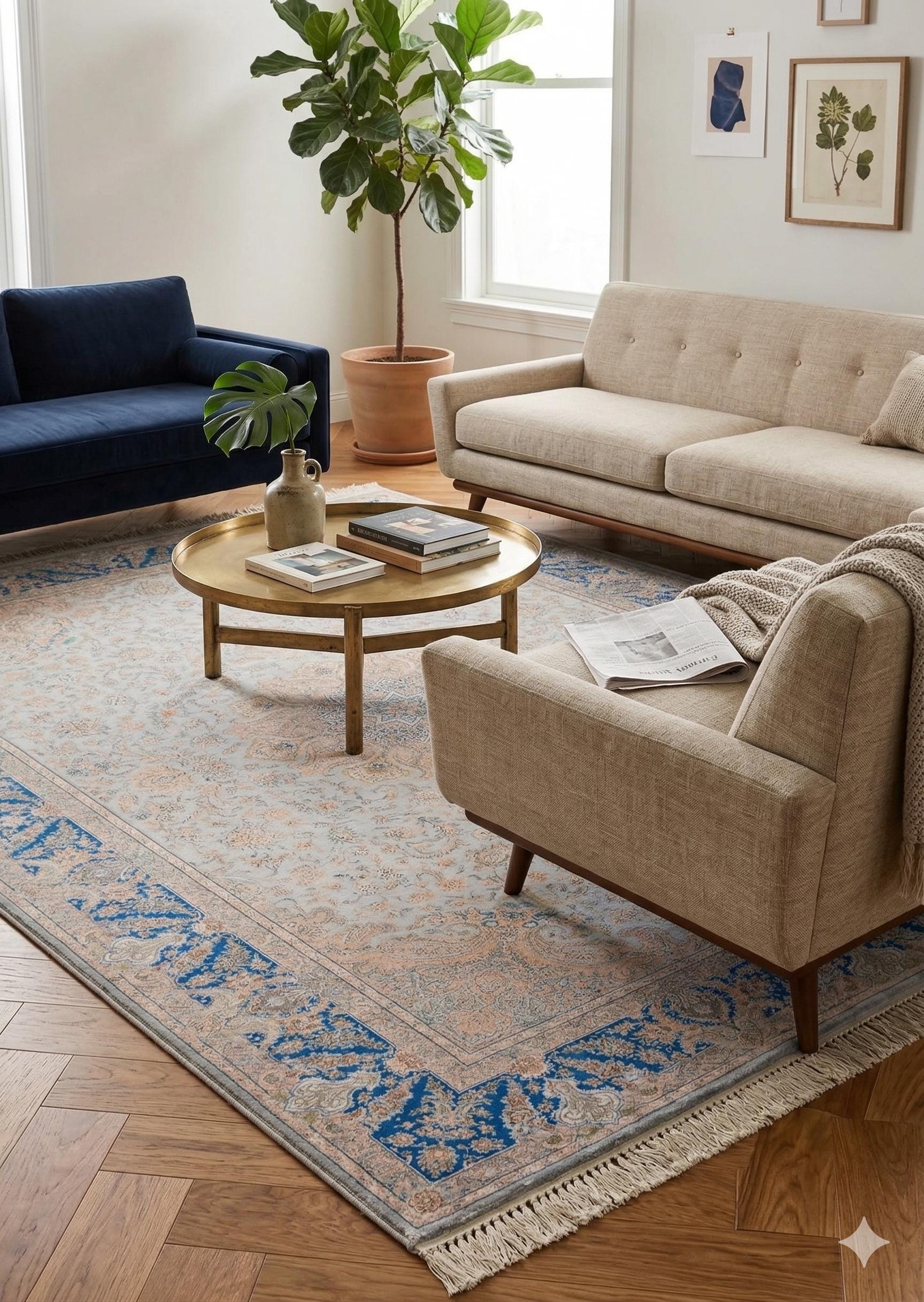 7x10 ft, Fine Turkish Silk Rug with Handmade Fringes