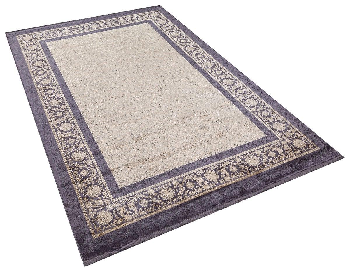 10x13 ft, Classic Oriental Black Bamboo Rug: Classic viscose carpet with fine fringes