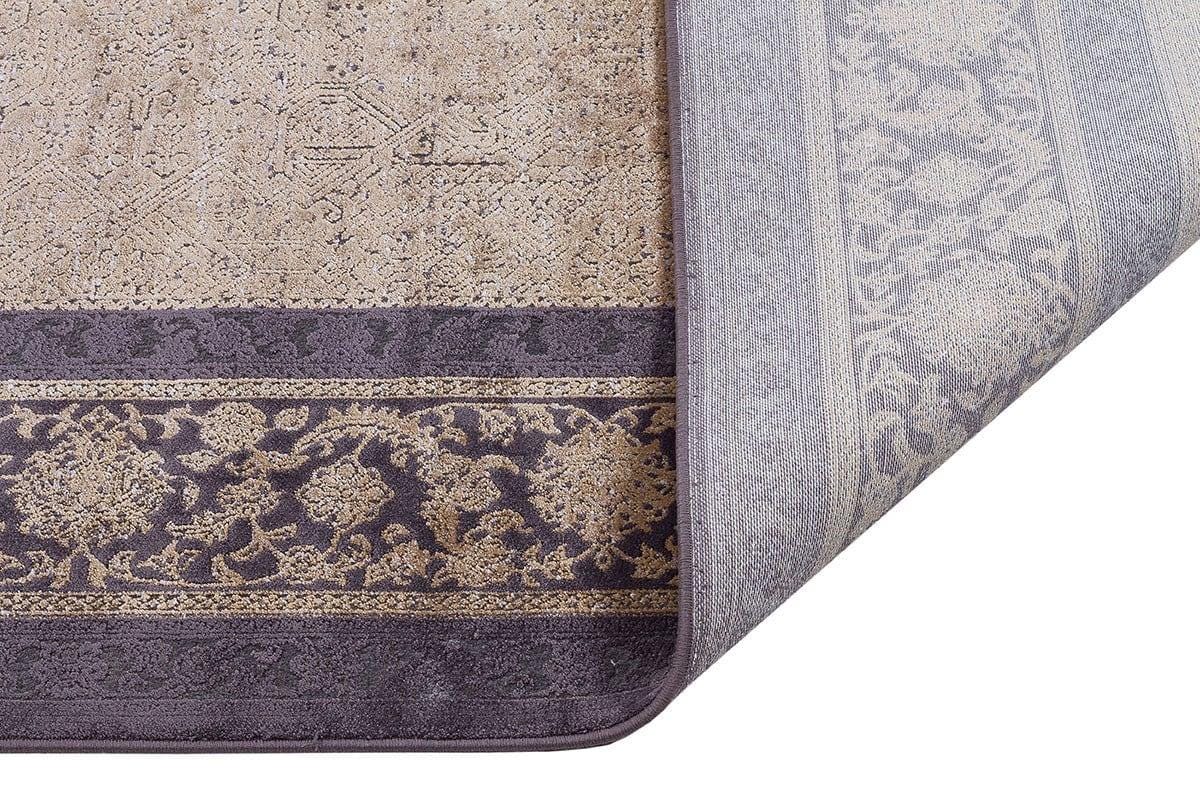 7x10 ft, Classic Oriental Black Bamboo Rug: Classic viscose carpet with fine fringes