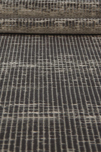 Marsala Distressed Woven Rug – Textured Linear Floor Carpet, Modern Living Room Runner