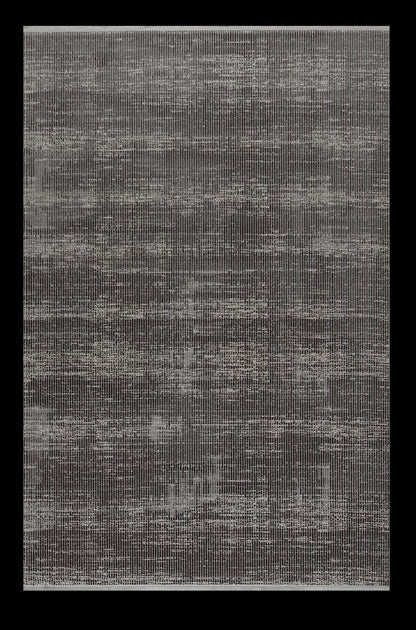 Marsala Distressed Woven Rug – Textured Linear Floor Carpet, Modern Living Room Runner
