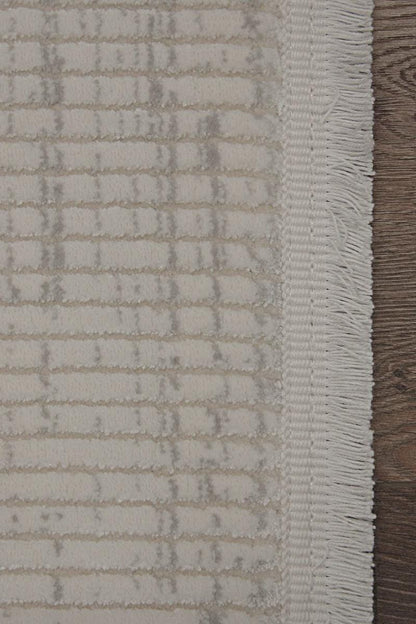 Modern Distressed Area Rug – Marsala Cream Textured Floor Carpet (Customizable Size)