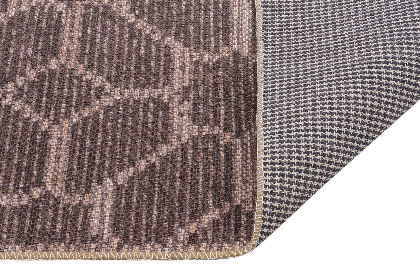 Distressed Bronze Boho Area Rug, Washable Vintage Farmhouse Carpet