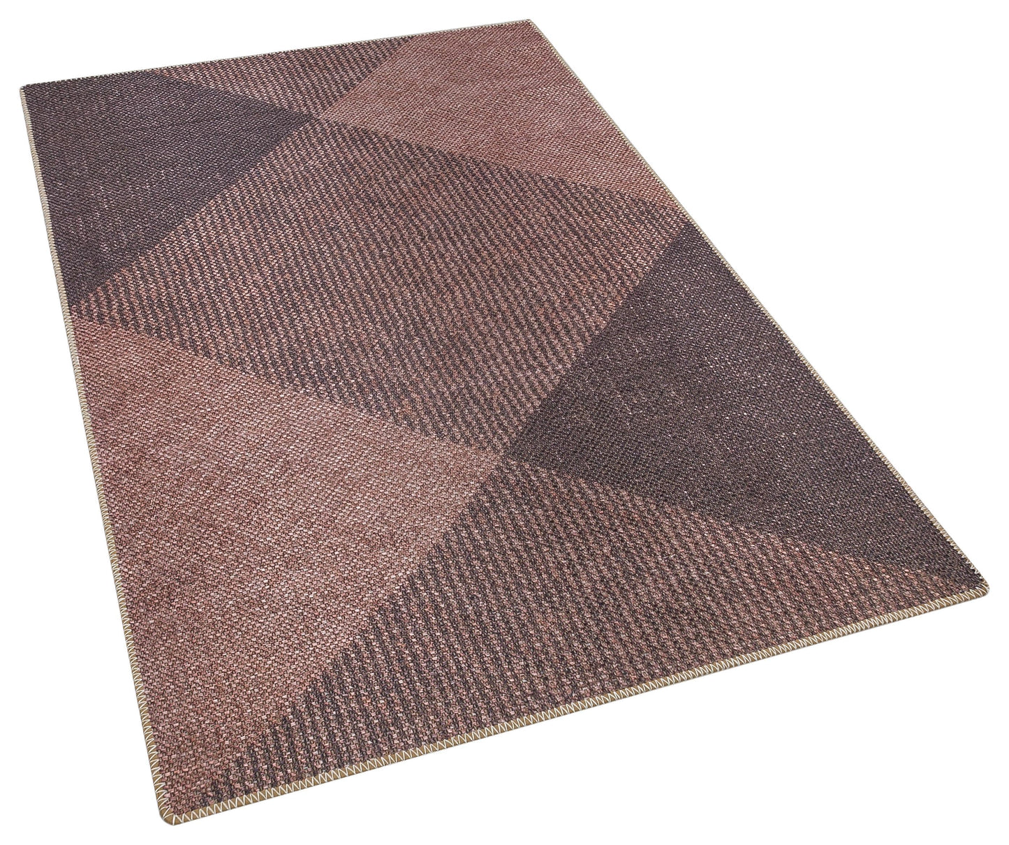 Distressed Bronze Boho Area Rug, Washable Vintage Farmhouse Carpet