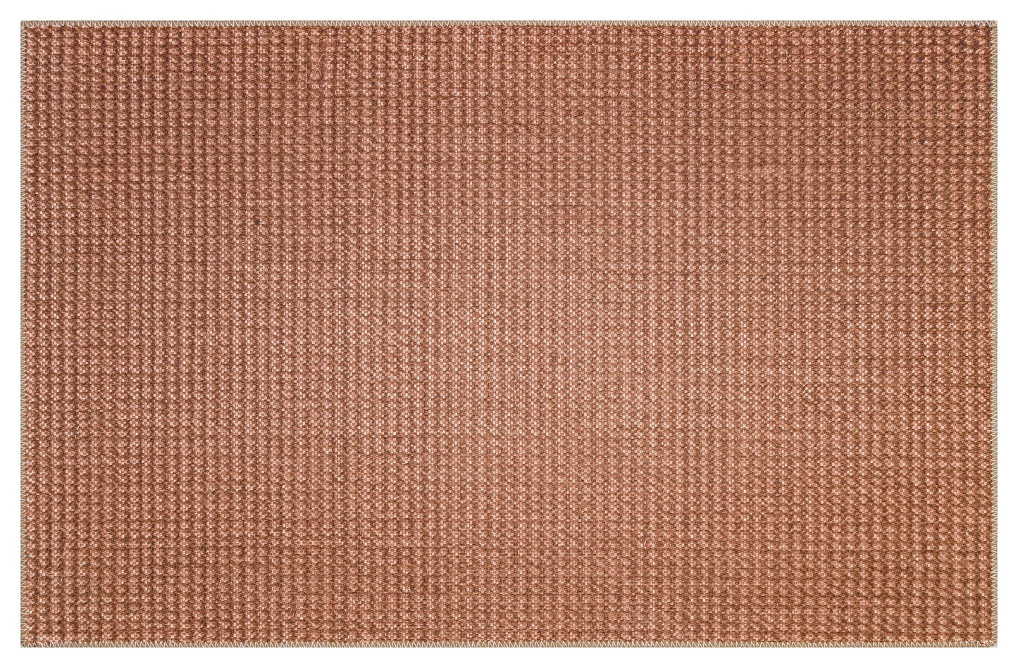Distressed Bronze Boho Area Rug, Washable Vintage Farmhouse Carpet