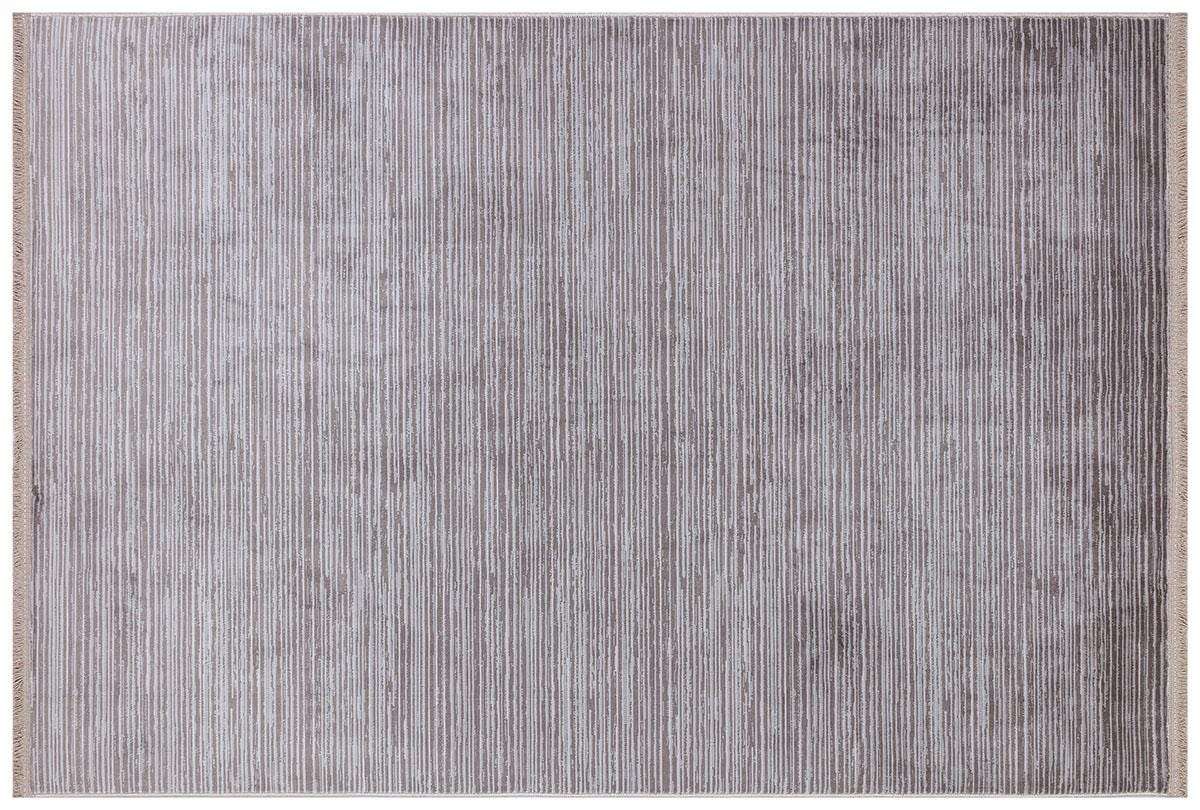 Plain Beige Ribbed Area Rug –Low Pile Carpet (Boho Living Room)