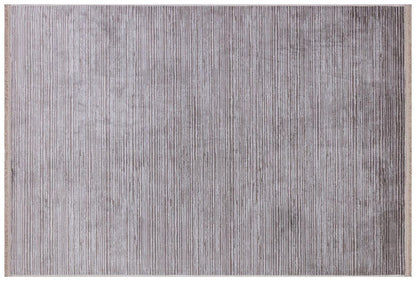 Plain Beige Ribbed Area Rug –Low Pile Carpet (Boho Living Room)