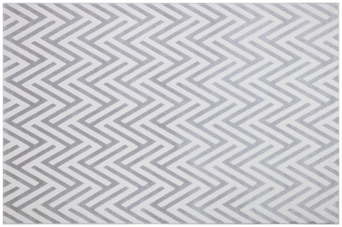Modern Scandinavian Lattice Area Rug – White & Grey Rug - 200x300cm - 7x10ft