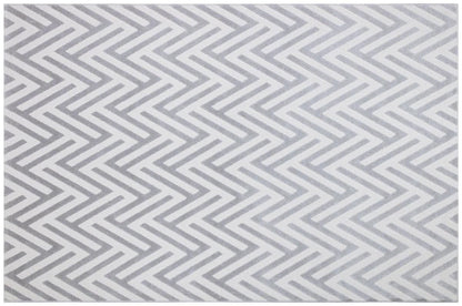 Modern Scandinavian Lattice Area Rug – White & Grey Rug - 200x300cm - 7x10ft