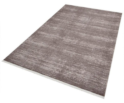 Modern Abstract Runner, Distressed Brown Hallway Runner, Washable Narrow Rug
