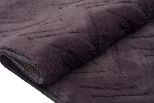 Gray Soft Fur Rug: Soft Washable Plush Carpet