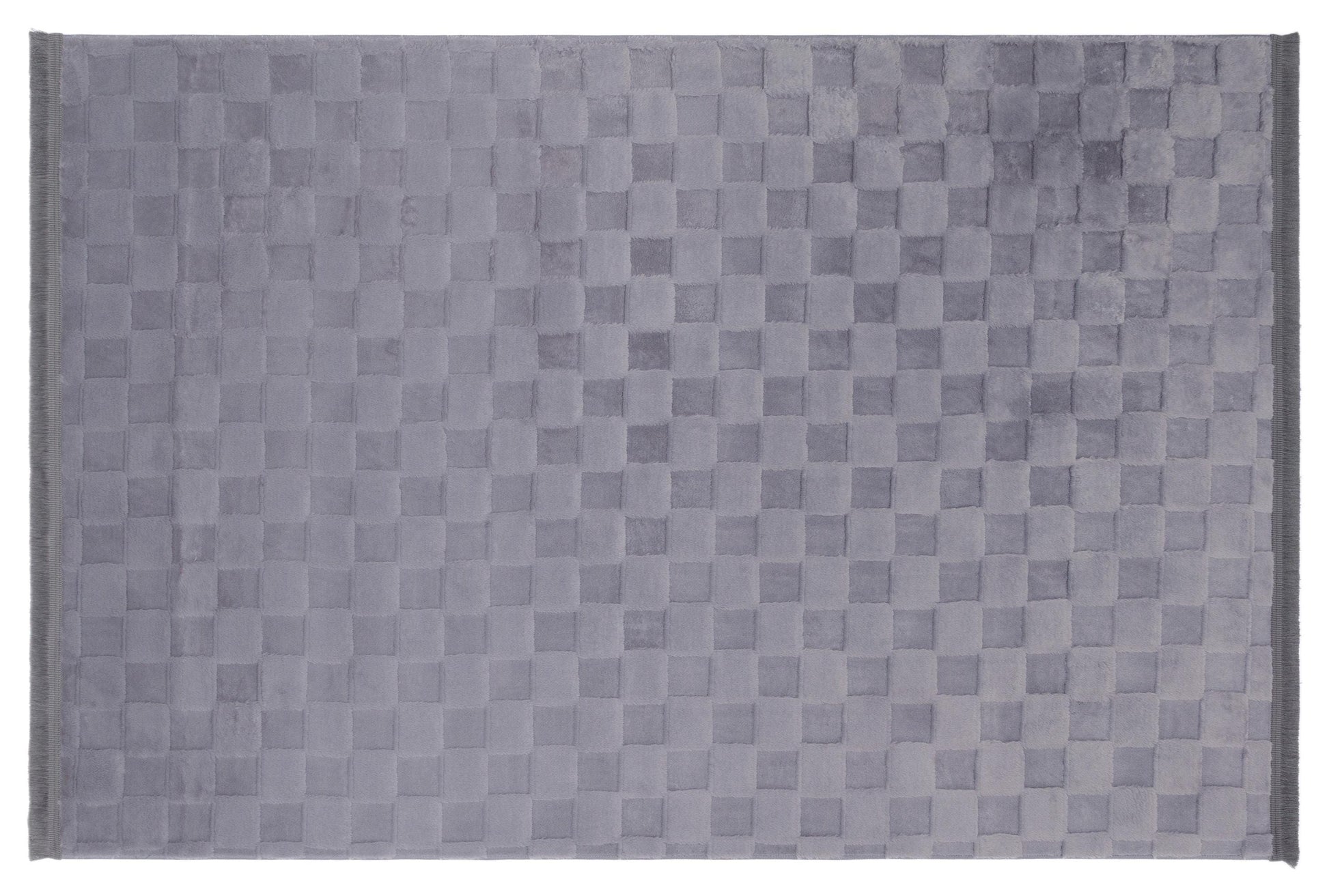 Gray Soft Fur Rug: Soft Washable Plush Carpet