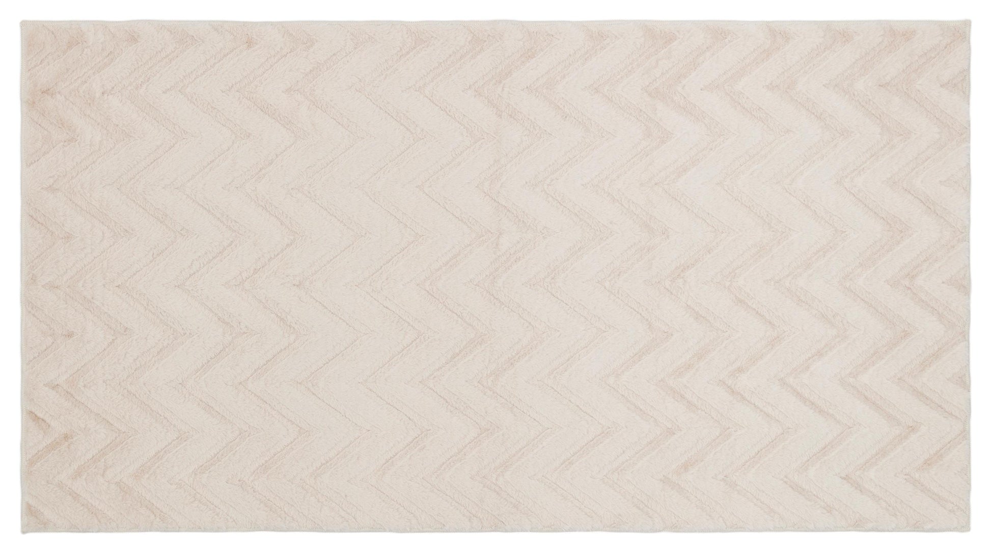 Beige Soft Fur Rug: Soft Washable Plush Carpet