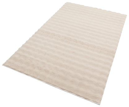 Beige Soft Fur Rug: Soft Washable Plush Carpet