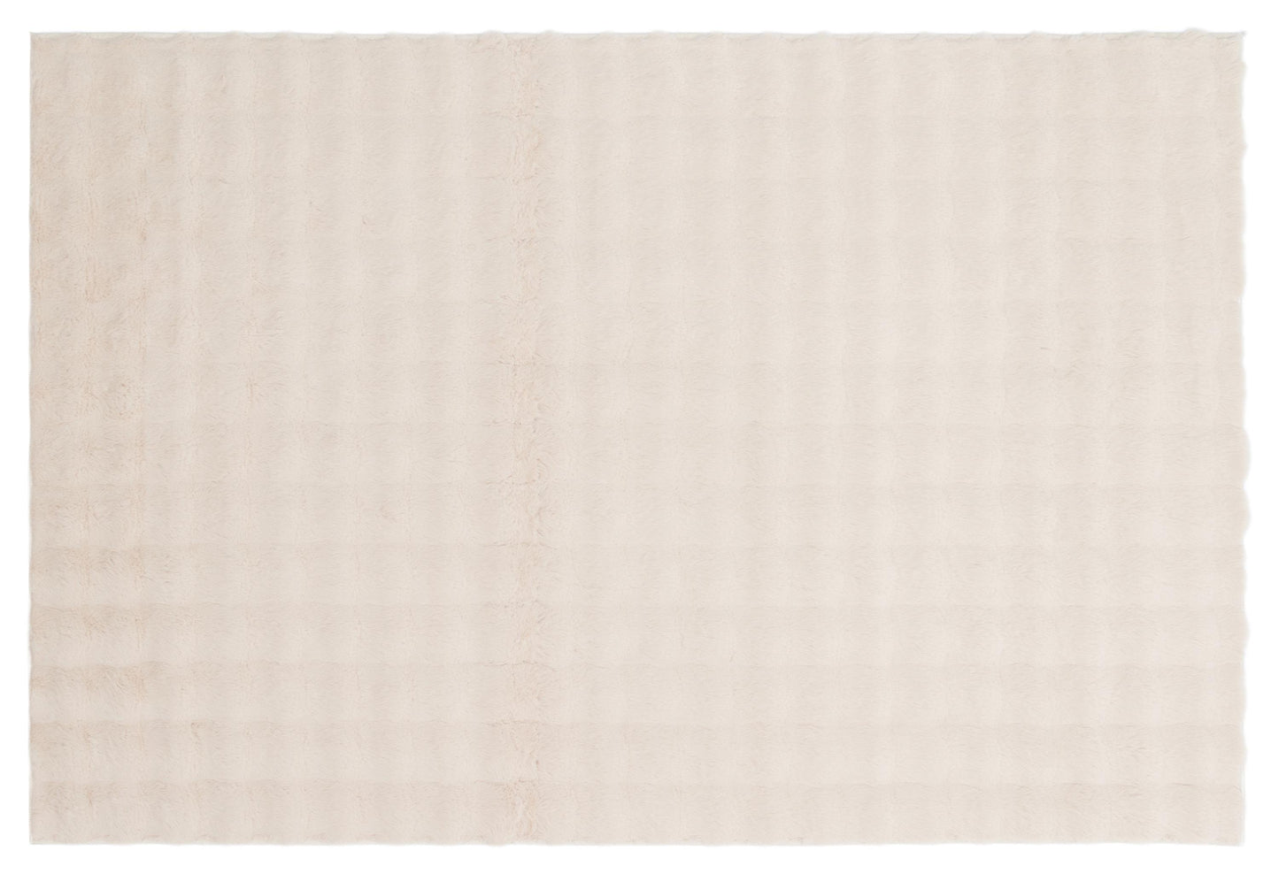 Beige Soft Fur Rug: Soft Washable Plush Carpet