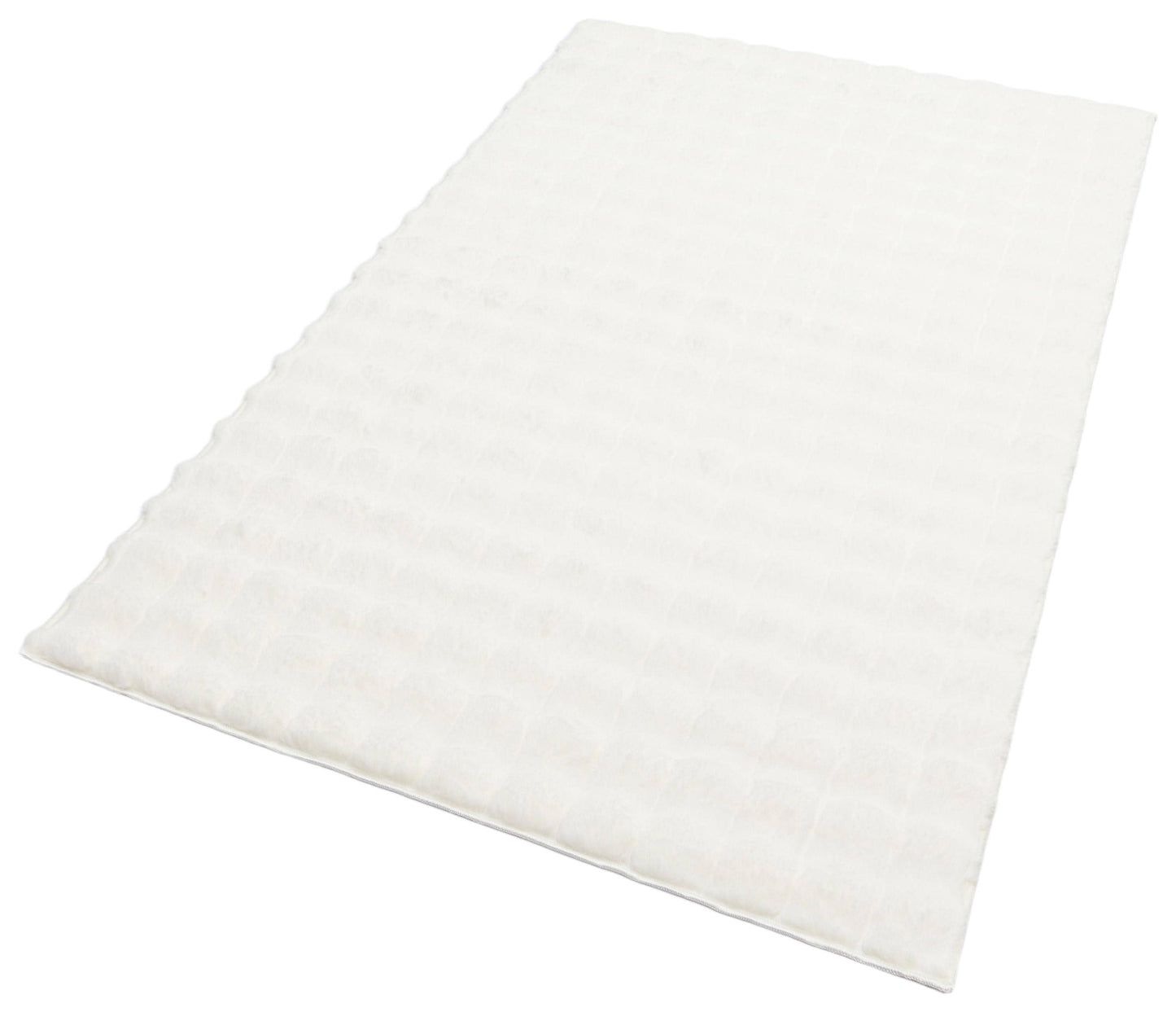 Cream Soft Fur Rug: Soft Washable Plush Carpet