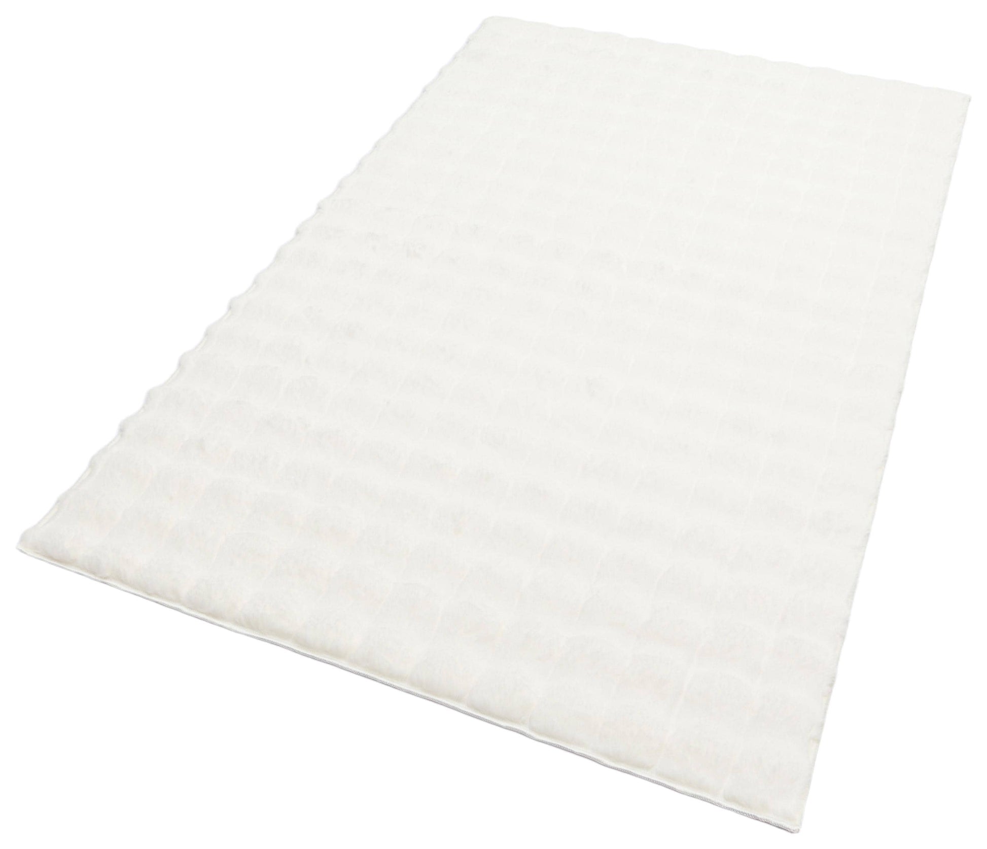 Cream Soft Fur Rug: Soft Washable Plush Carpet