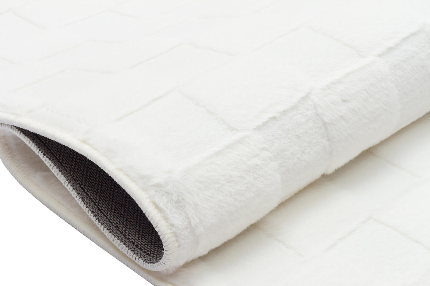 Cream Soft Fur Rug: Soft Washable Plush Carpet