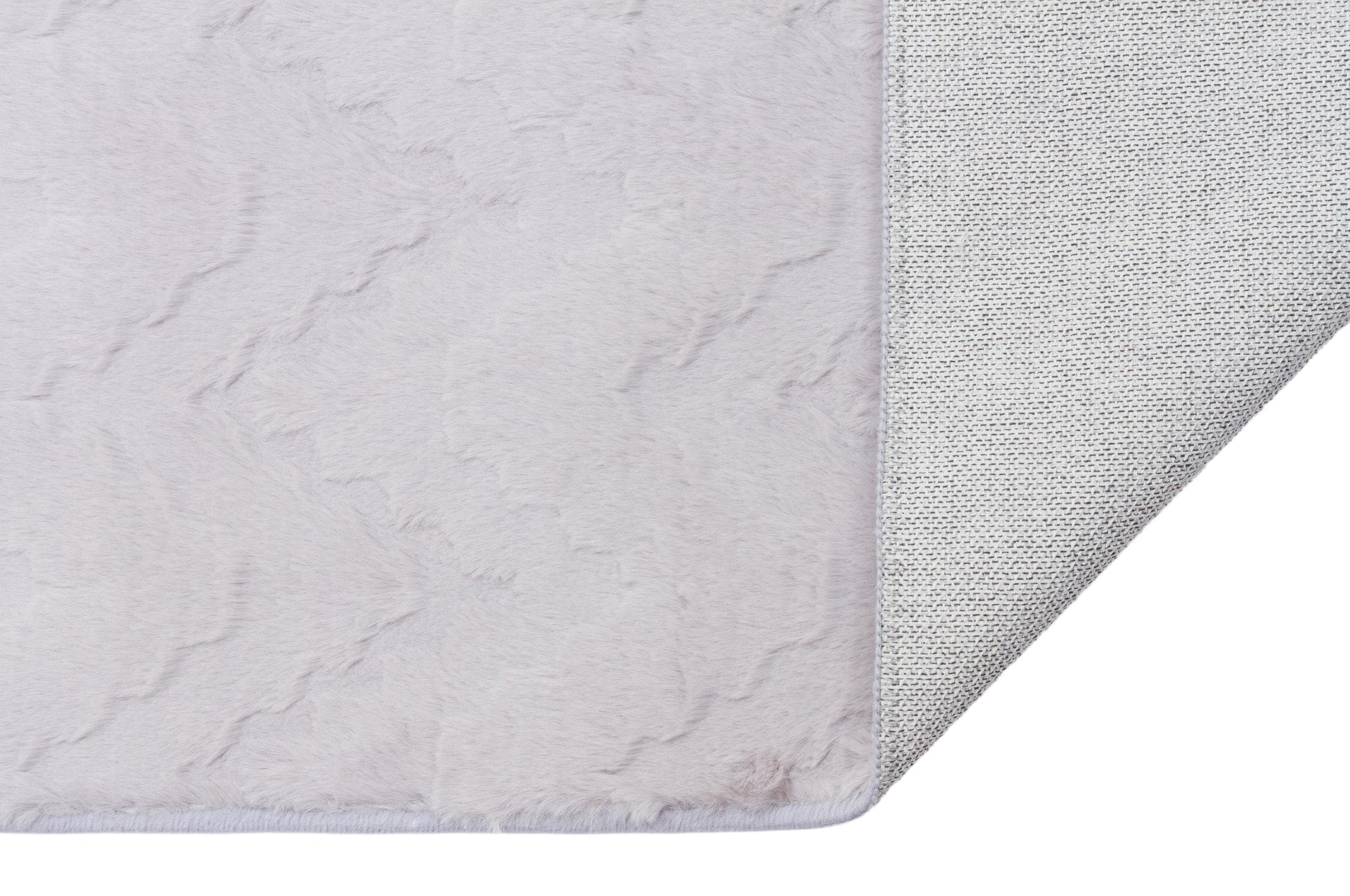 Silver Soft Fur Rug: Soft Washable Plush Carpet