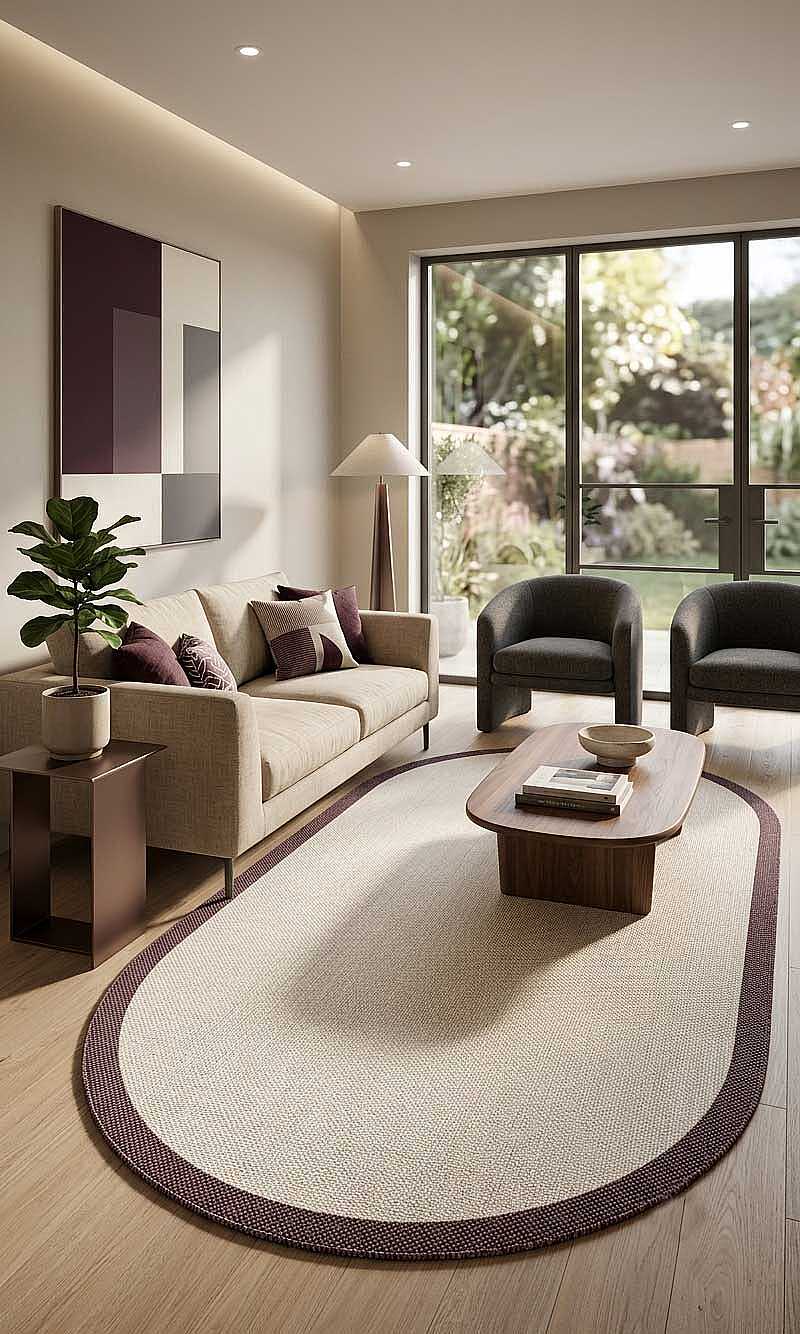 Oval Sisal Halı